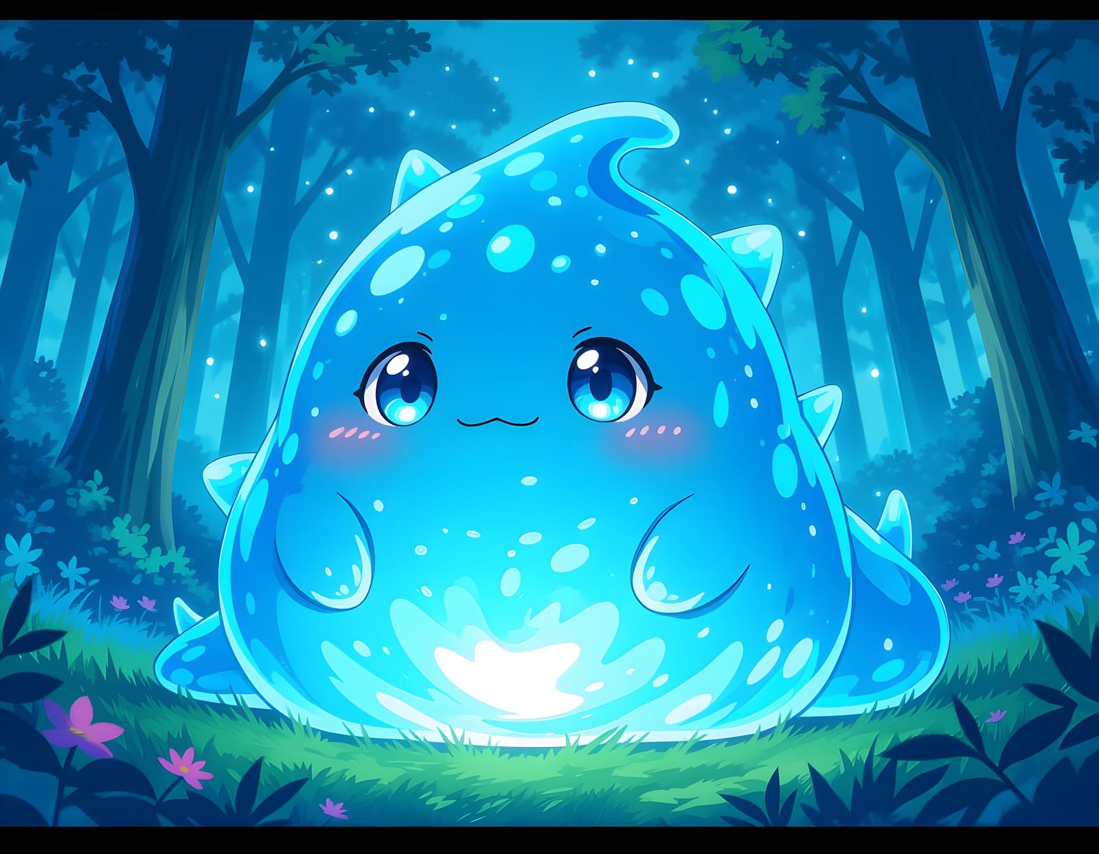 Rimuru Tempest Slime Form in Jura Forest