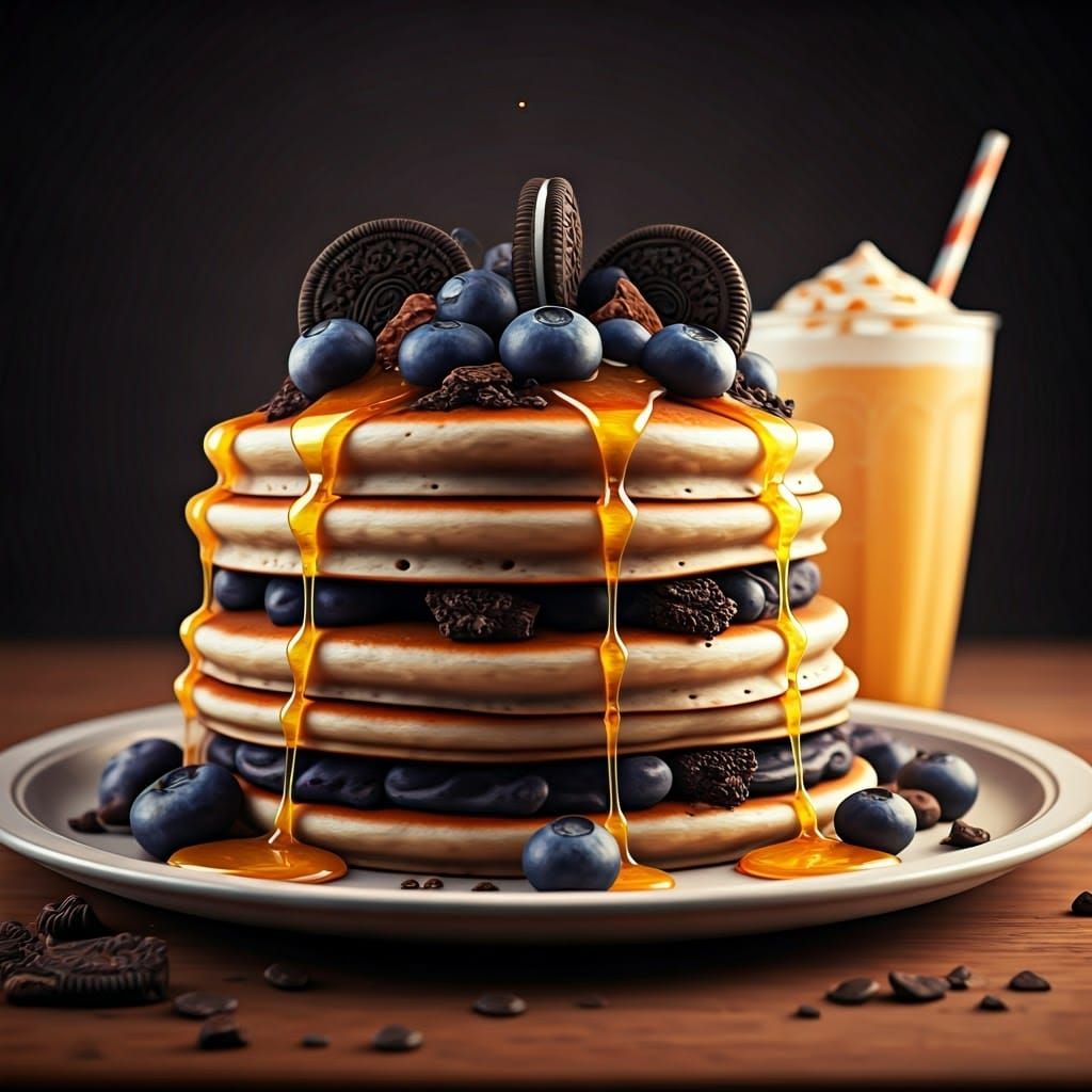 Fantasy Pancakes and Waffles in Digital Matte Painting