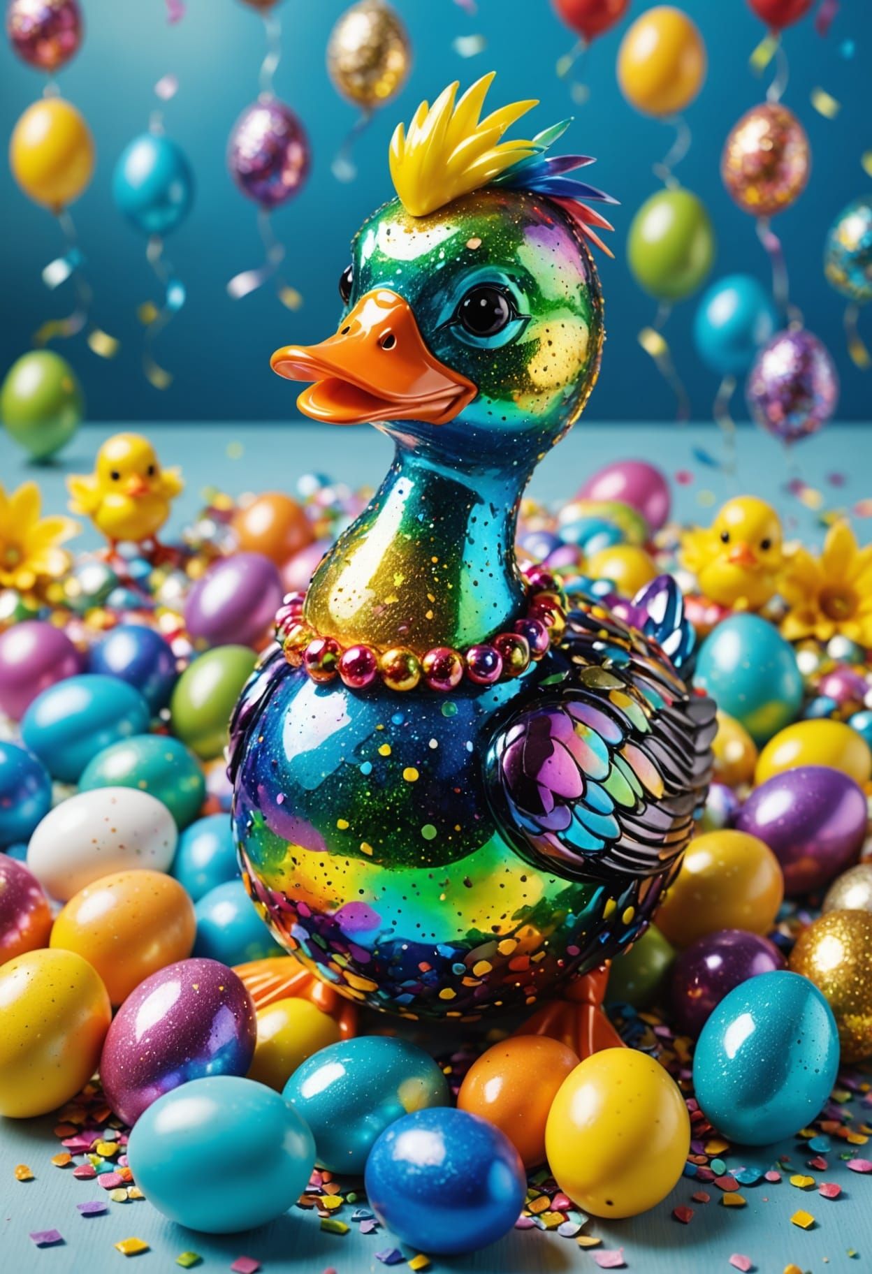 Easter Celebration in Vibrant Punk Style