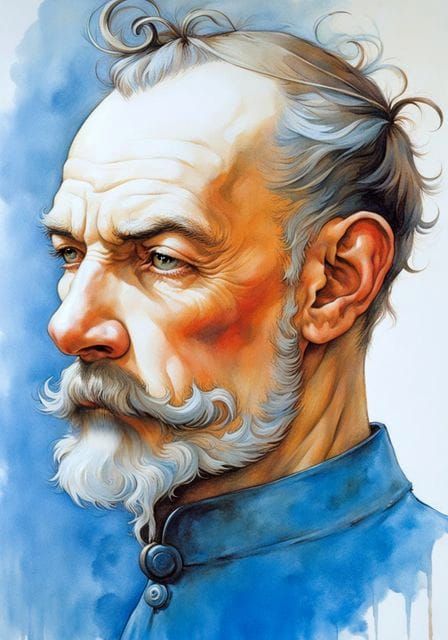 Man In Three-Quarter Profile, by Jean-Baptiste Monge