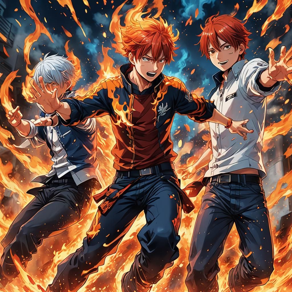 Fiery Brothers Dance in Manga Style