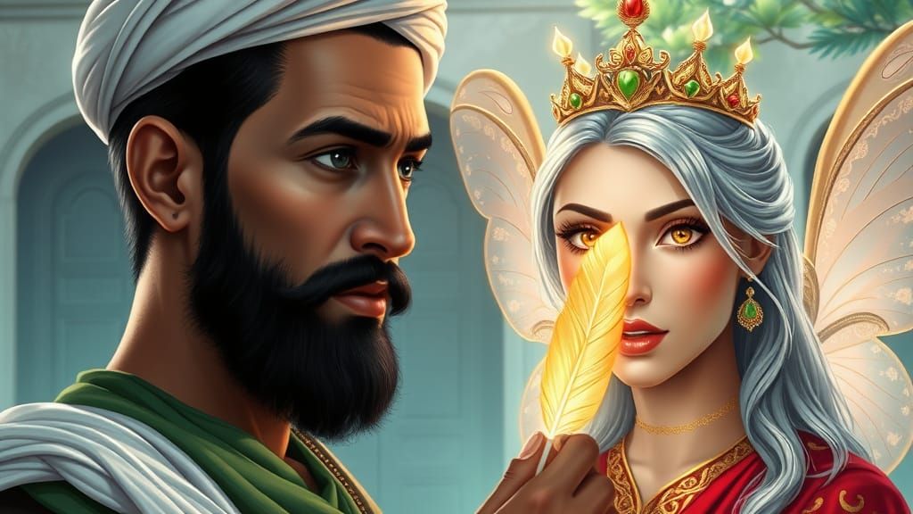 Ancient-Style Digital Portrait of Haji Jafar and Noor in 4K ...