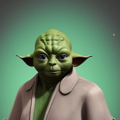 Che Yoda Portrait in Art Nouveau Style