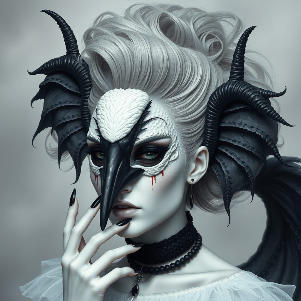 Gothic Harpy in Ethereal Fantasy Style