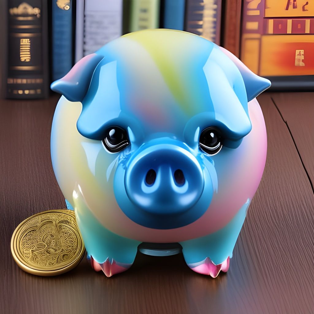 Blown Glass Piggy Bank