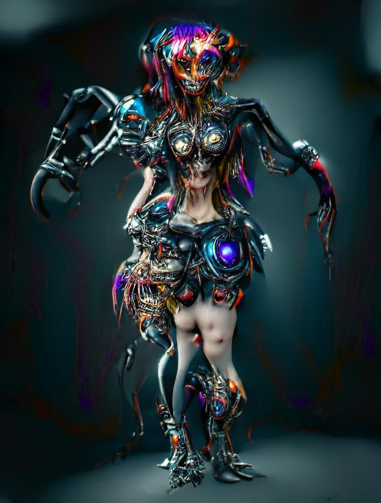 Burning Mechanical Abomination in Hyperrealism