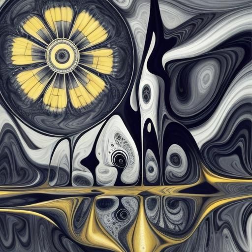 Abstract Surrealism in Black and White