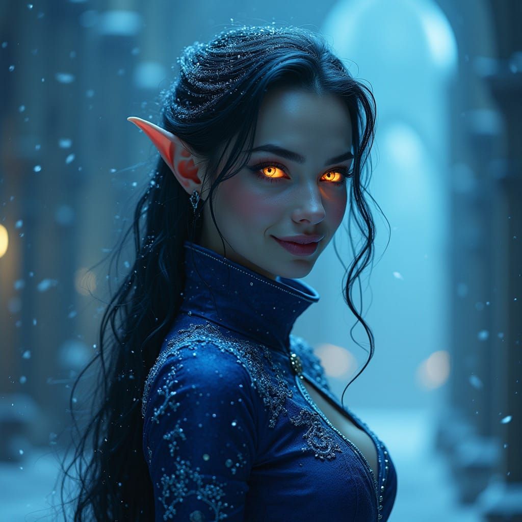 Gothic Christmas Elf in Cinematic Glory