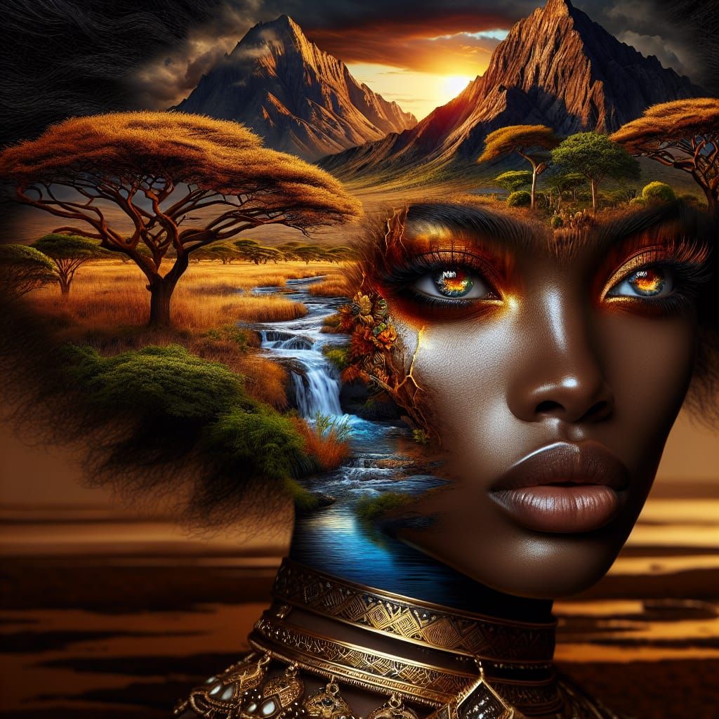 A dramatic and highly detailed digital painting of a powerfu...