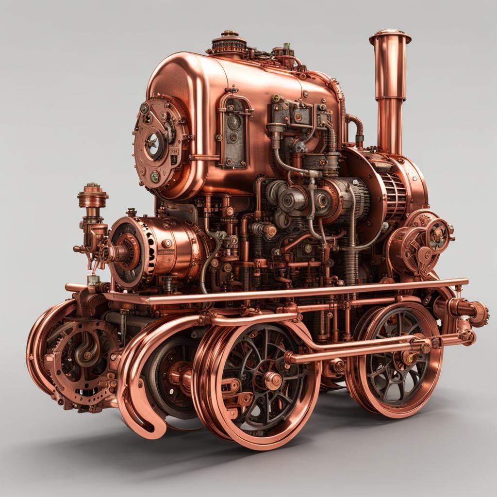 Copper Steampunk Engine