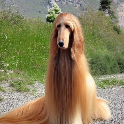 Elegant Afghan Hound Portrait