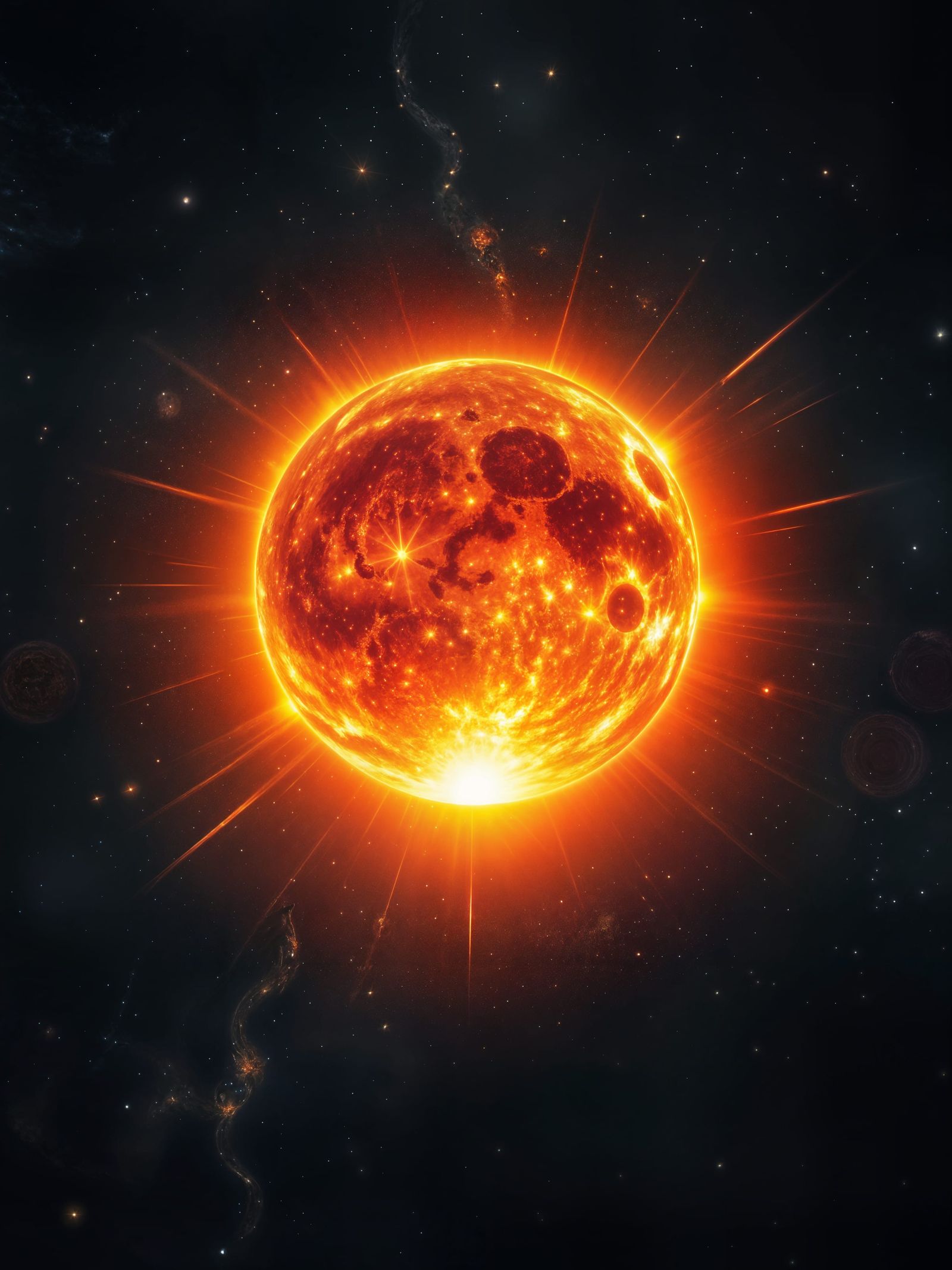 Celestial Giant in Vibrant Hyperrealistic Fantasy