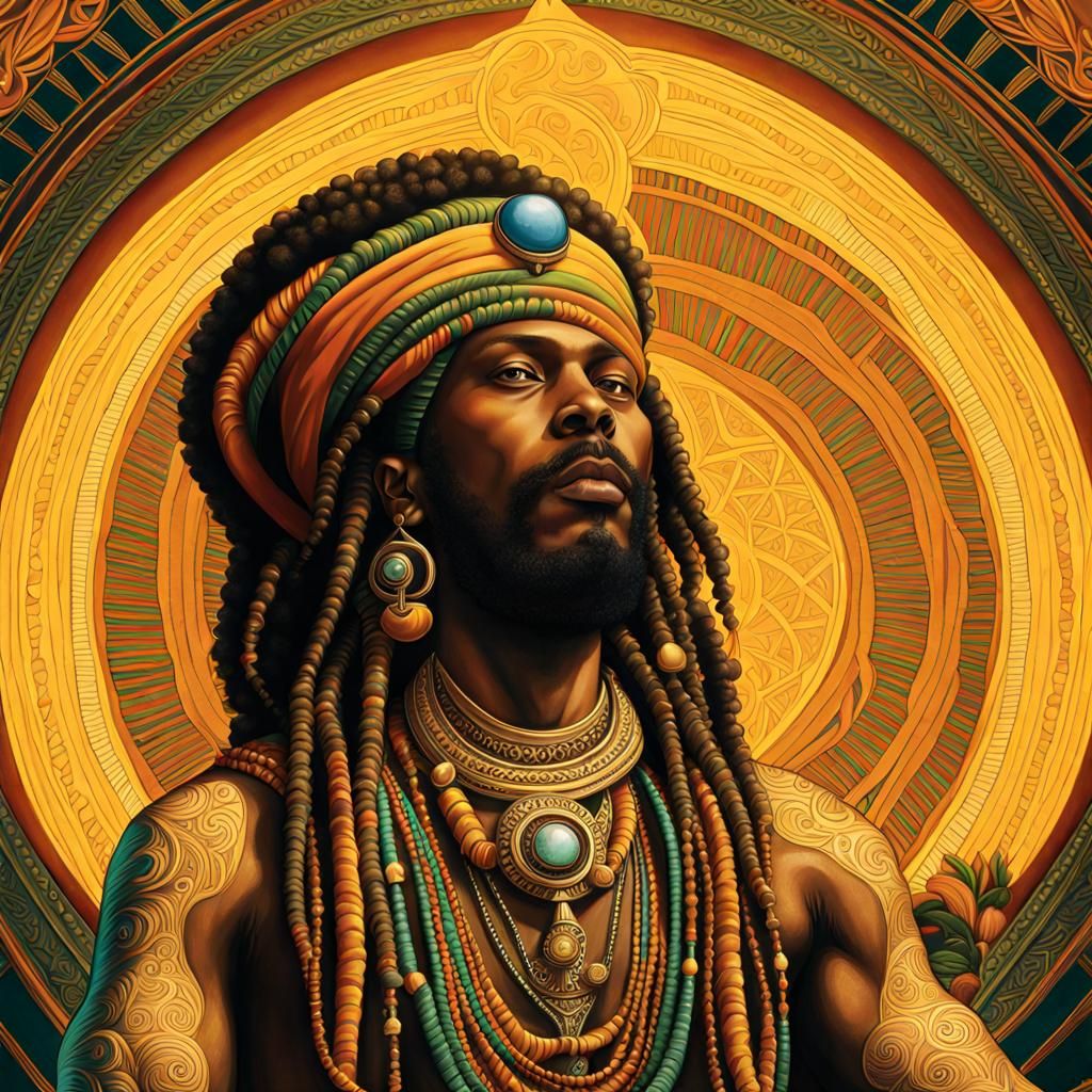 "double exposure hyper detailed smoking Rastafari alien., vivid concept art, golden ratio, slightly psychedelic, wide ac...