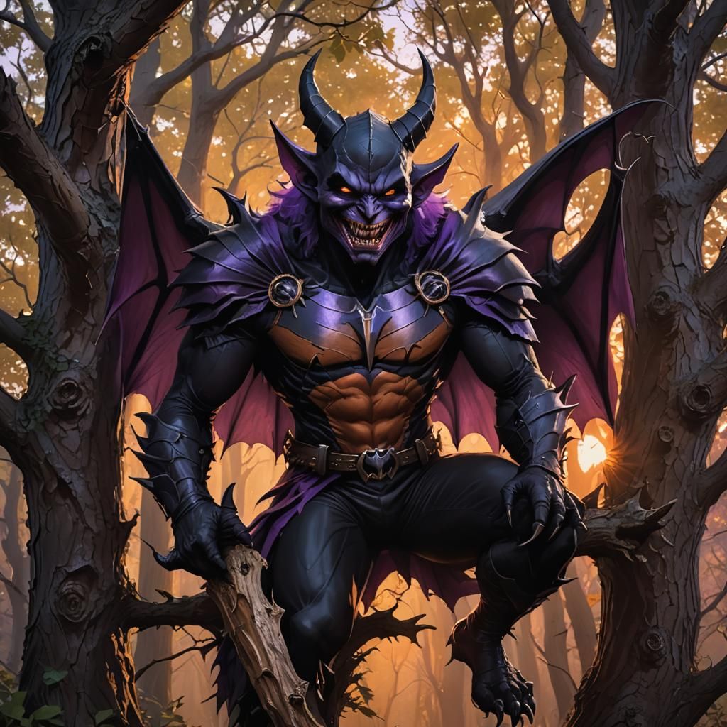 Fearsome Bat-Winged Cryptid in Dark Fantasy Style