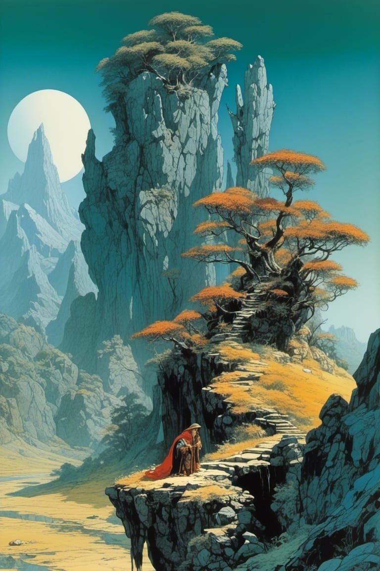The lost word by Roger Dean. <lora:5EModern:1.0>
