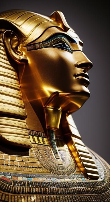 Hyperrealistic Pharaoh Portrait in Ancient Egypt