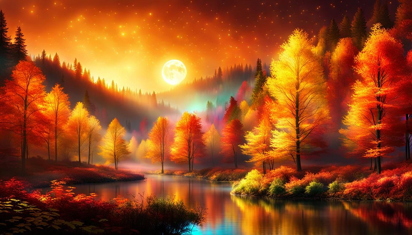 Magical Forest at Night