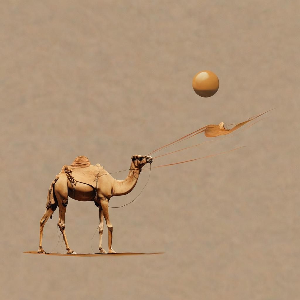 Minimalist Desert Collage in Surreal Style