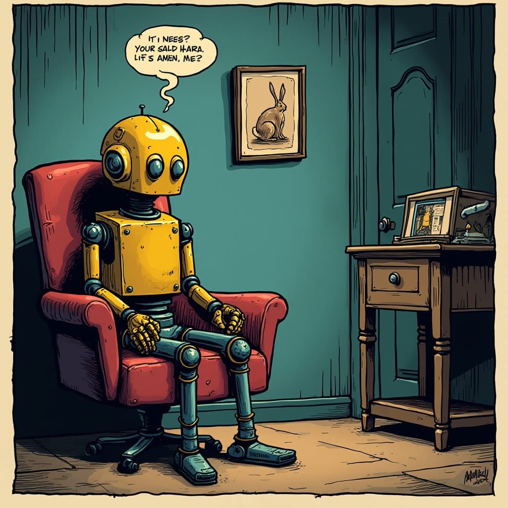 A melancholic robot