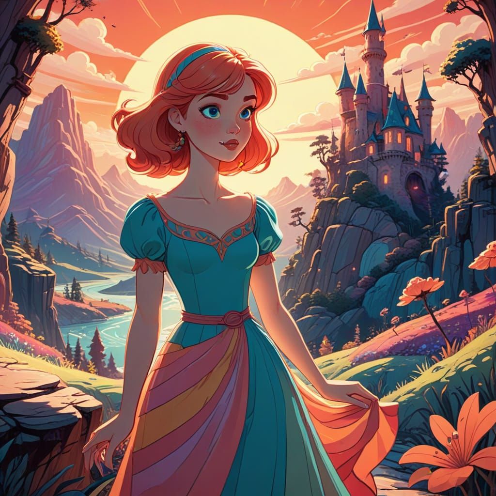 Fantasy Character in 2D Cartoon Art Style