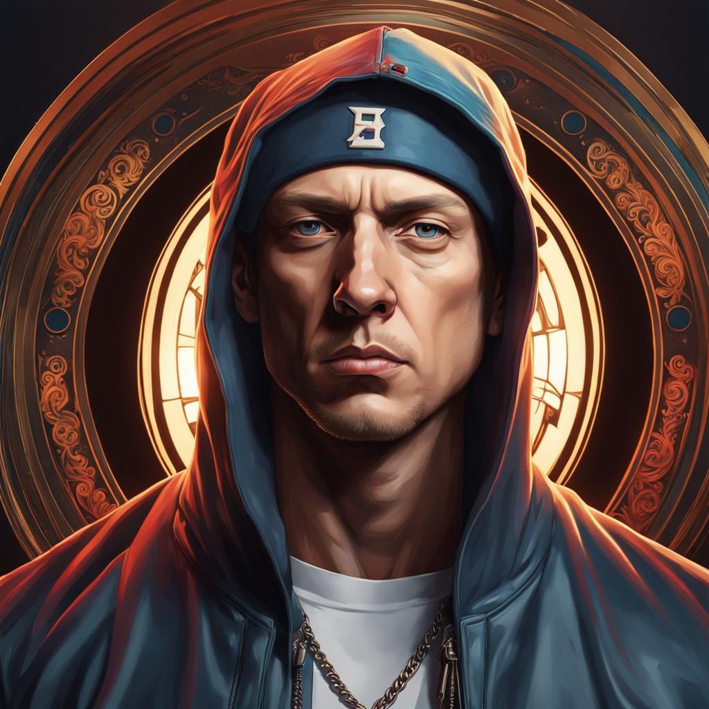 Eminem Portrait in Artgerm Style, 8k Resolution