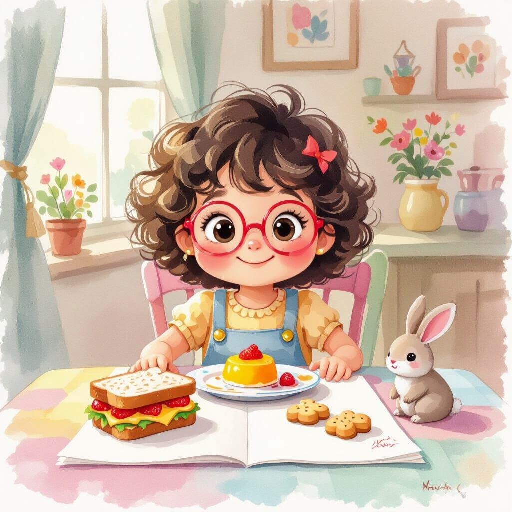 Nara's Whimsical Watercolor World of Miniature Food