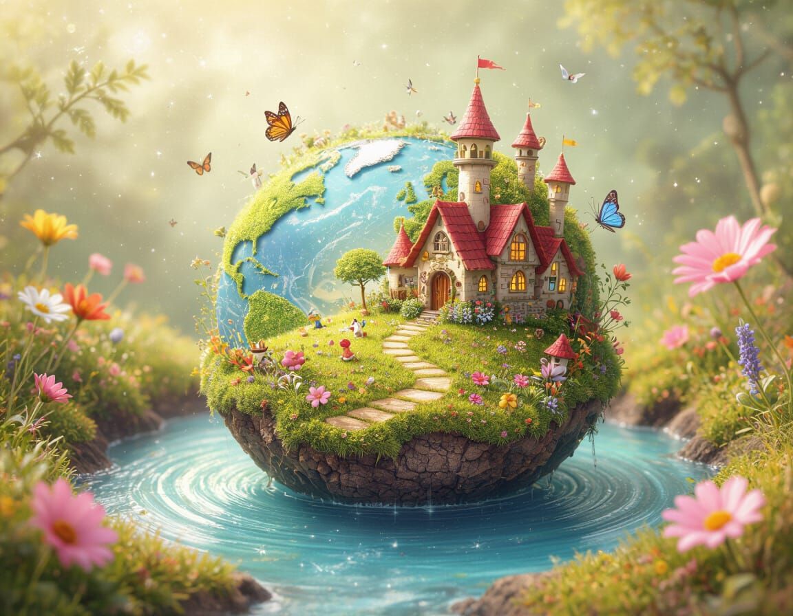 Enchanted Tiny World in a Mystical Place