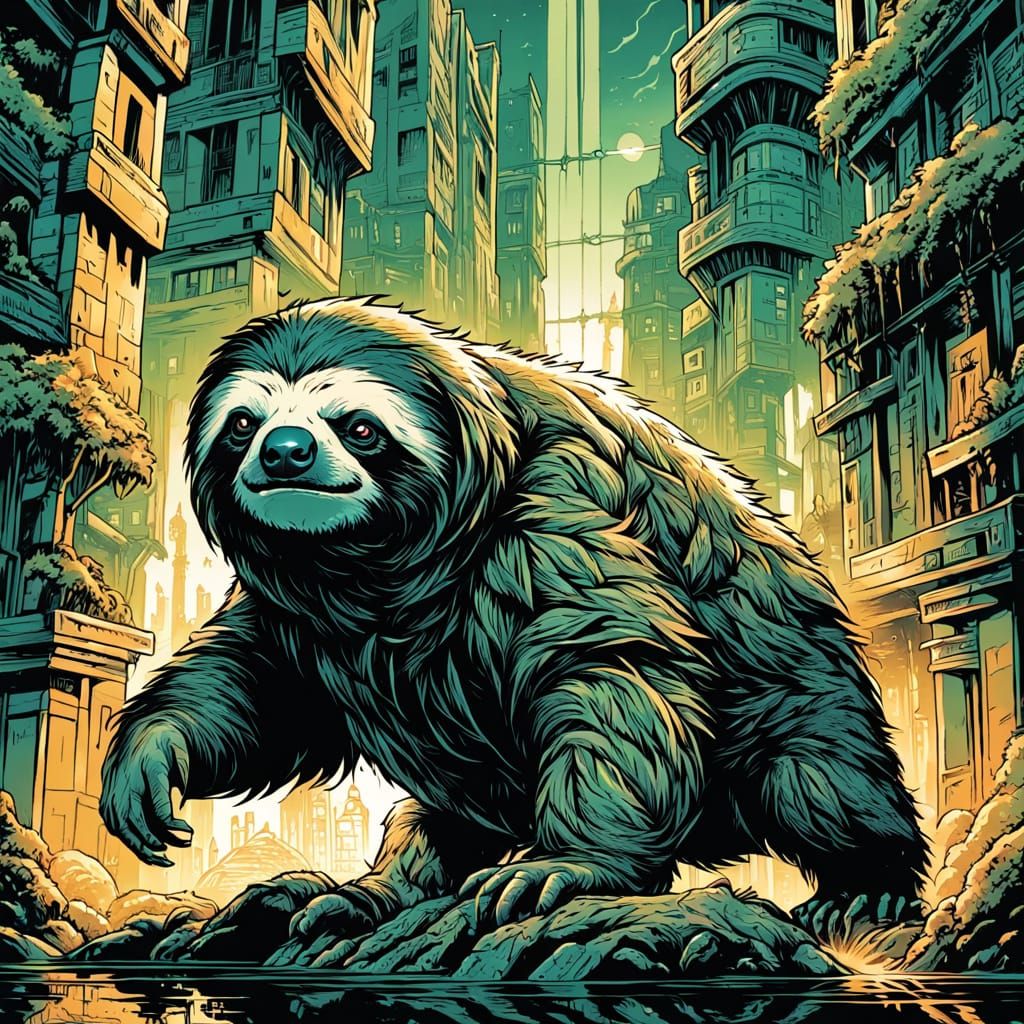 Ancient, Earthy Golem of Mossy Sloth