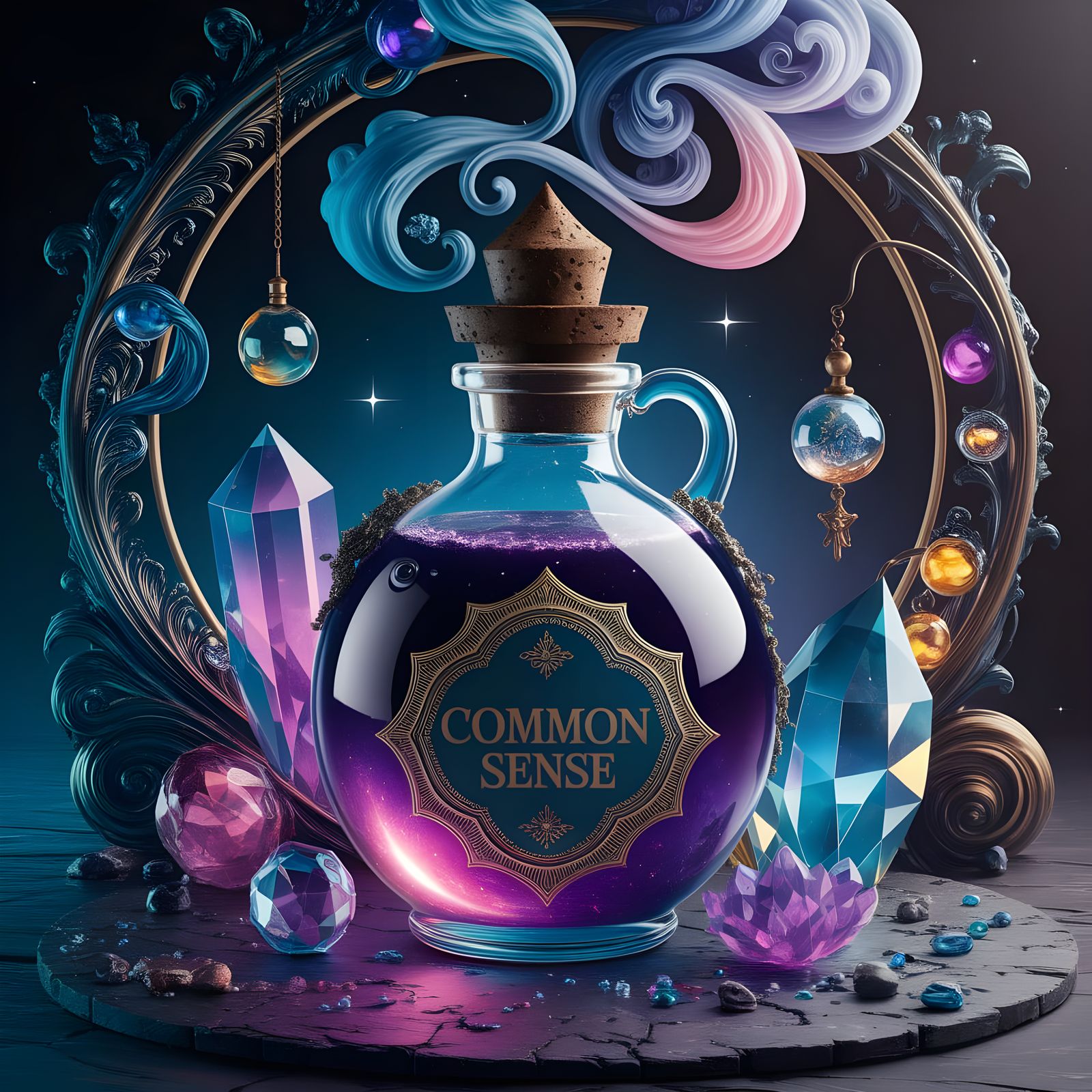 Celestial Apothecary Potion in Epic Digital Painting