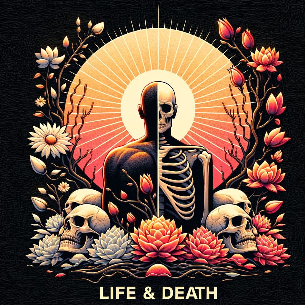 Rap Album Cover: Life & Death - Symbolic Design