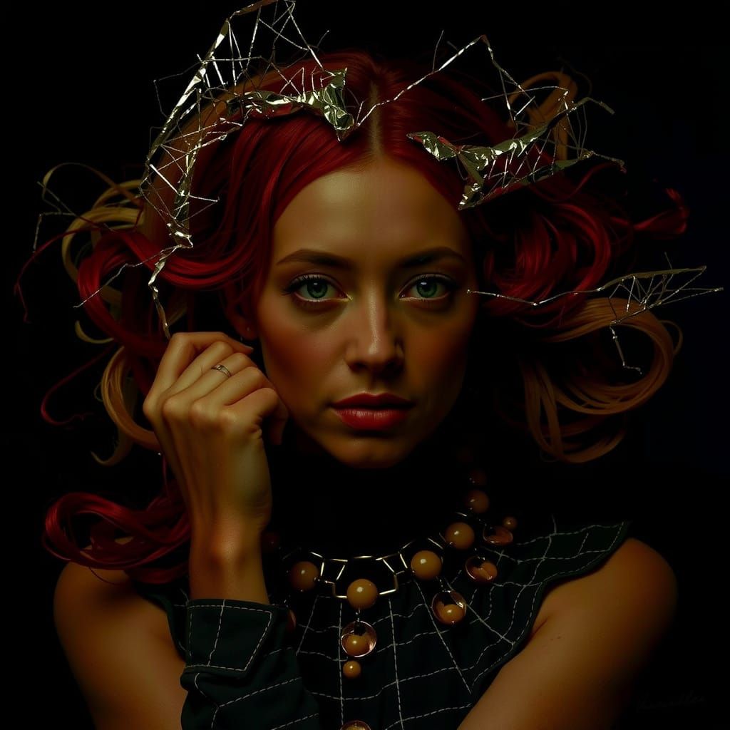 Abstract Swirling Red Forms in Dynamic Motion