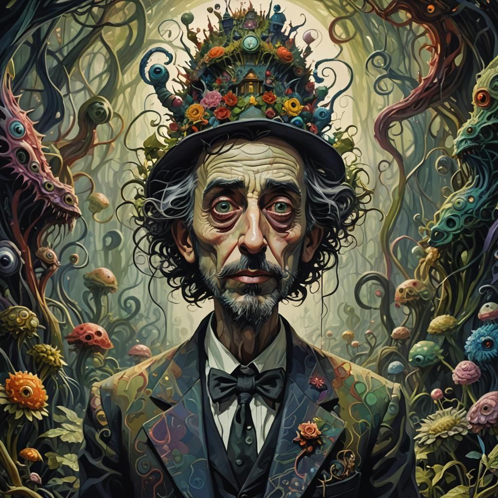 Psychedelic Portrait of a Non-Existent Man