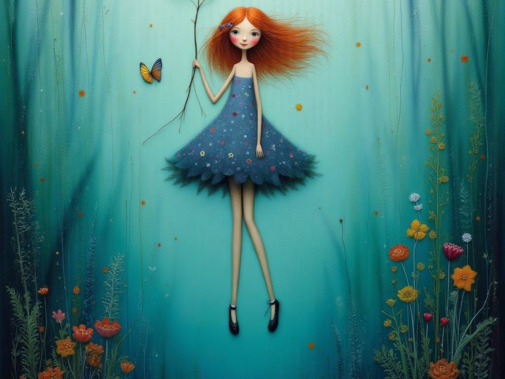 Fantasy Underwater Scene with Earthy Simplicity