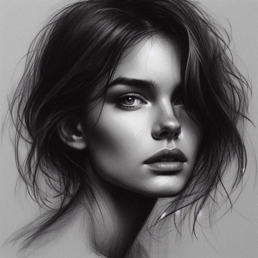 Classic Charcoal Drawing