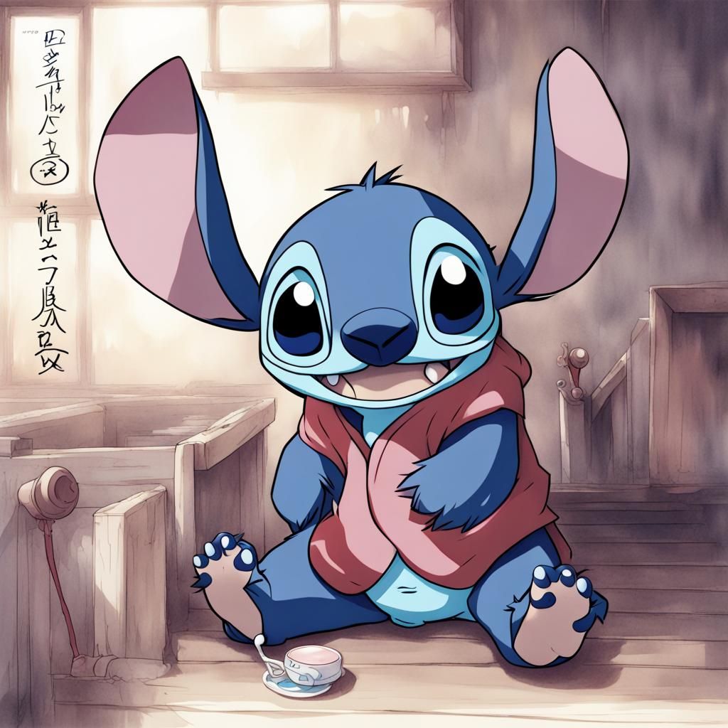 Stitch in Anime Key Visual Style