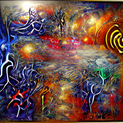 Quantum Field of Awareness Abstract Painting