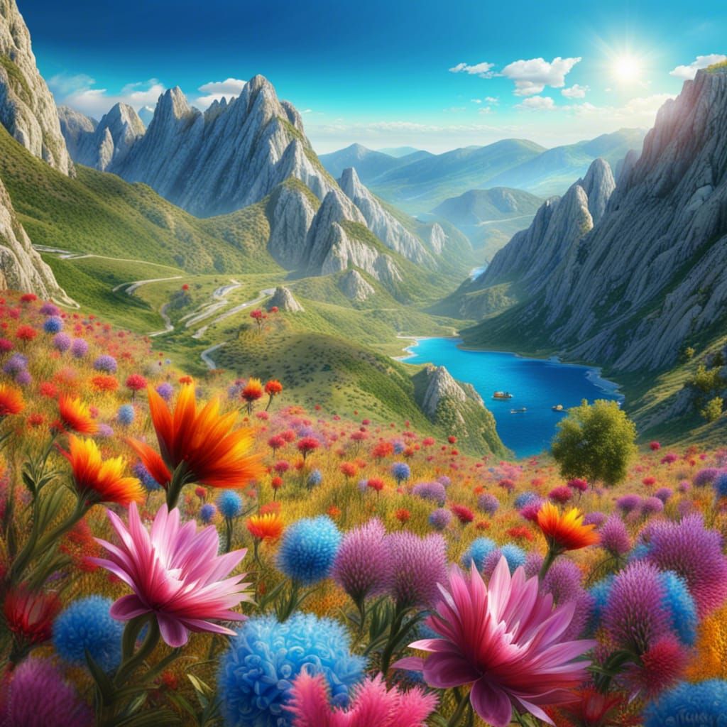 Dinaric Alps in Summer: A Mediterranean Matte Painting