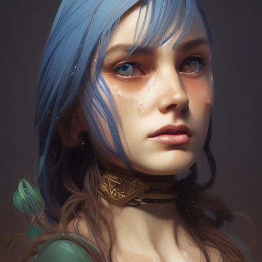 Detailed Mormon Wookiee Portrait in Artgerm Style