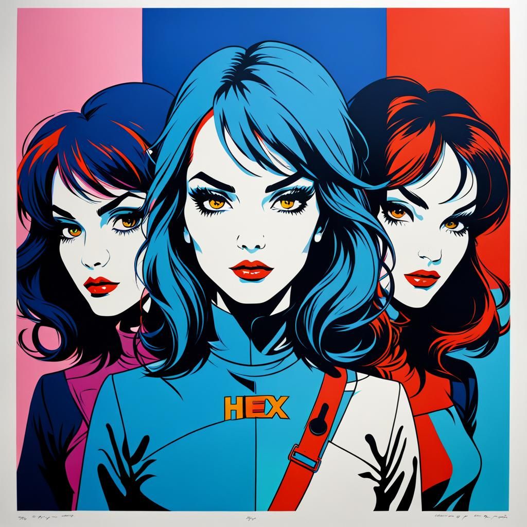 The Hex Girls in Pop Art Style
