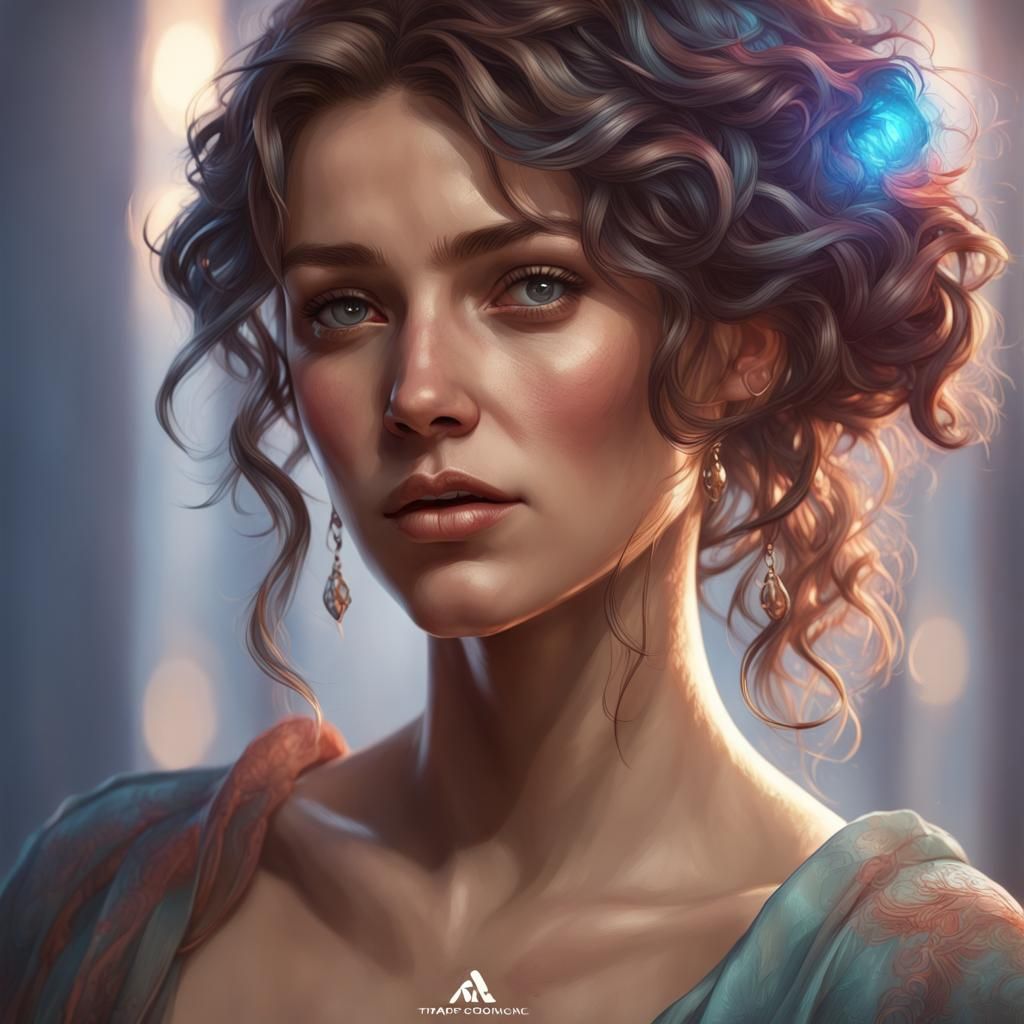 Hyperdetailed Cat Portrait in Art Nouveau Style