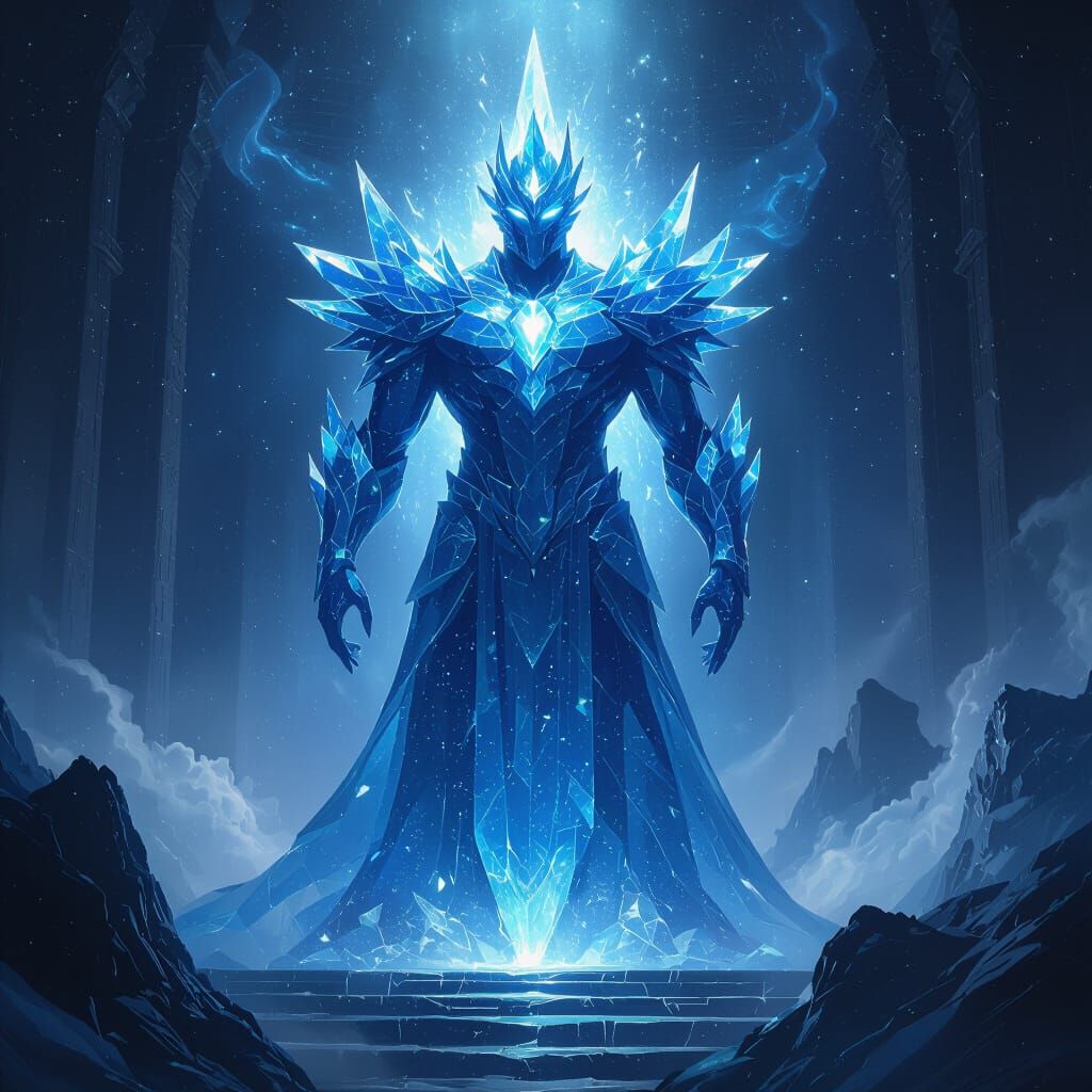 Colossal Blue Diamond God of Cosmic Majesty