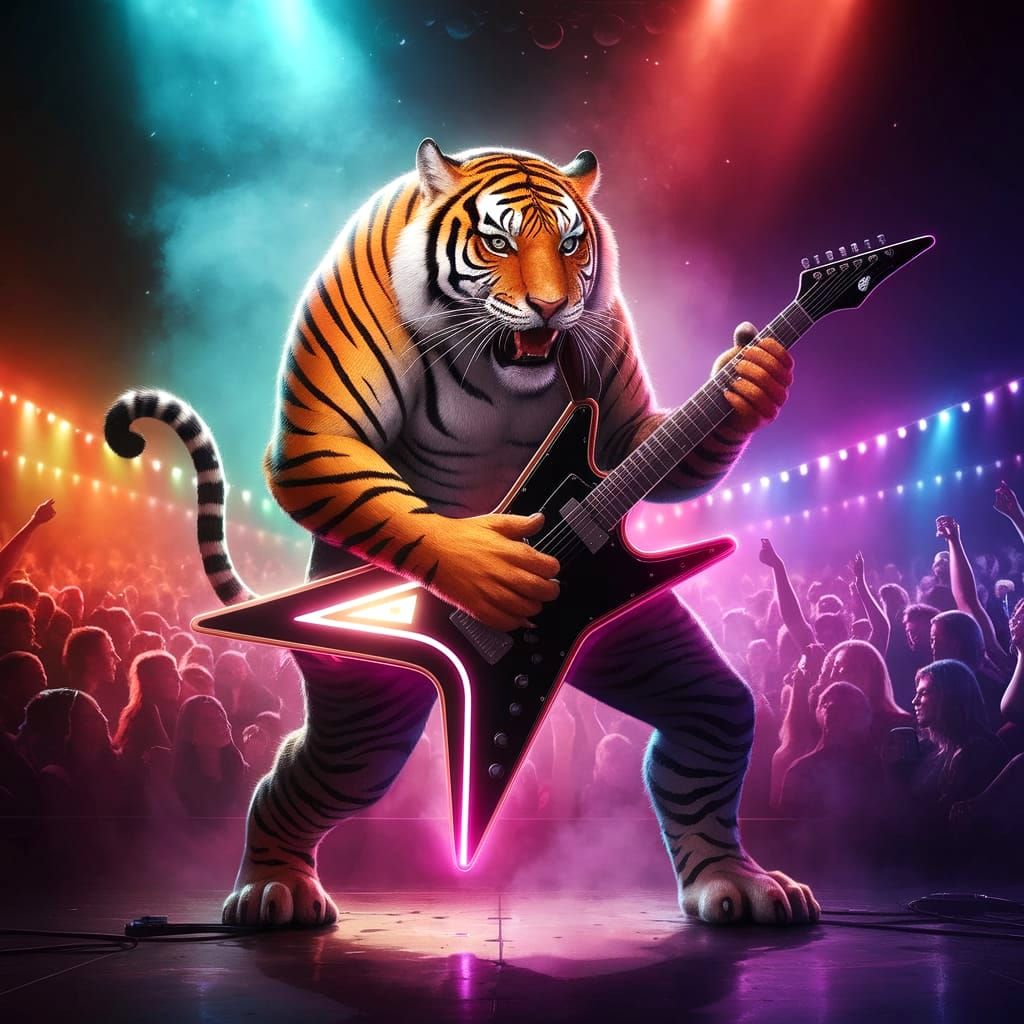 Electric Tiger Rockstar on Stage