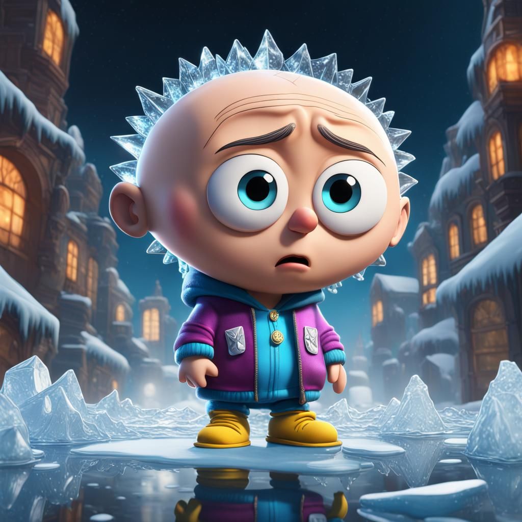 Stewie Griffin Iced Out: Detailed Matte Painting