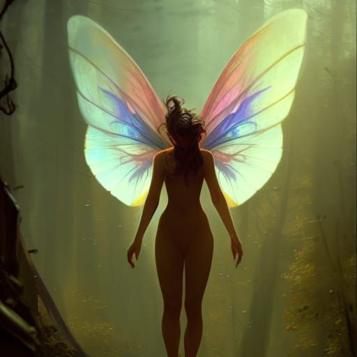 Bisexual Fairy in Dark Fantasy Style