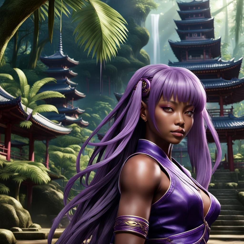 Ayane Portrait: Hyperrealistic Fantasy Illustration