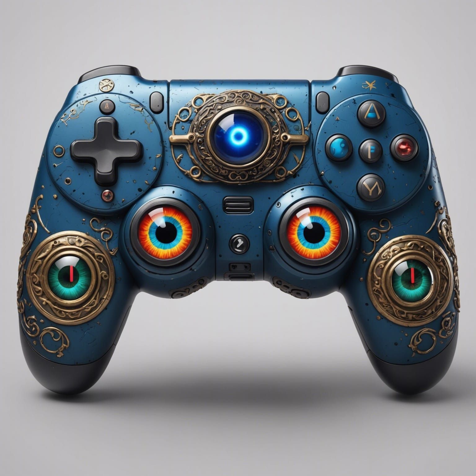 Eyeball Game Controller with Religious Symbols