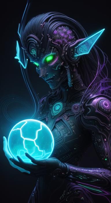 Surreal Machine Elf Emerges in Digital Art