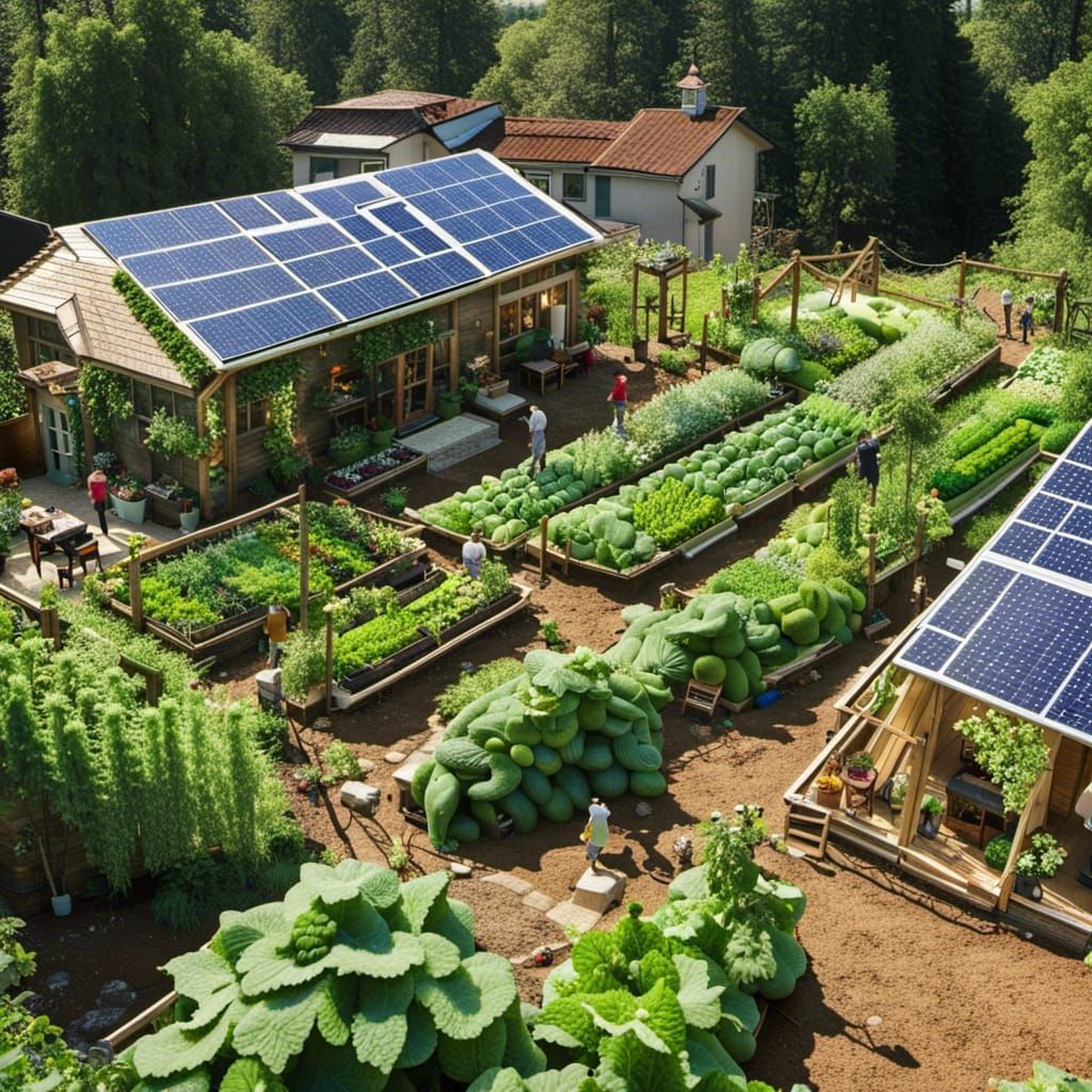 Sustainable Permaculture Home with Lush Garden