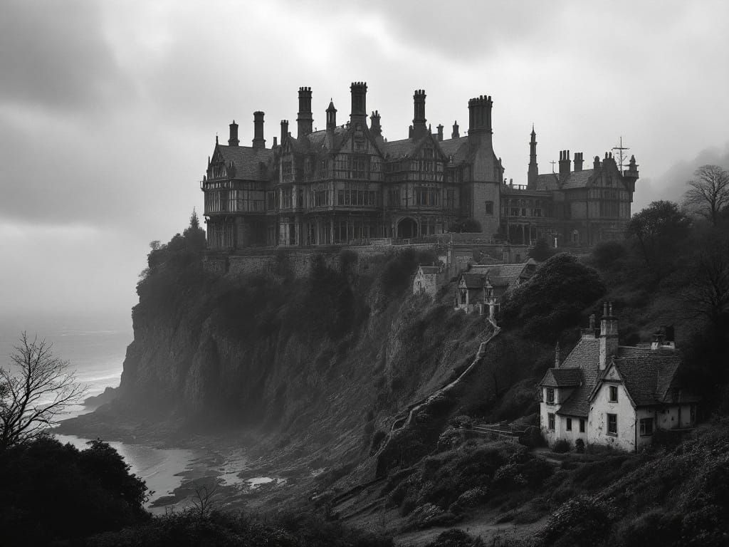 Regal Cliffside Manor in Black and White