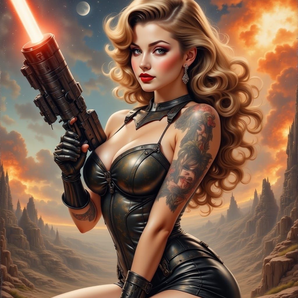 Cyberpunk Goddess of the Apocalypse